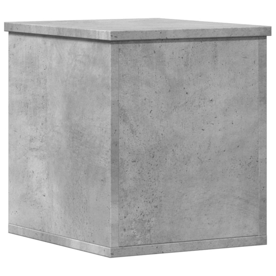 Caja de almacenaje madera ingeniería gris hormigón 30x35x35