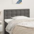 Cabecero de cuero sintético gris 80x5x78/88
