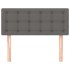 Cabecero de cuero sintético gris 80x5x78/88