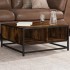 Mesa de centro madera y metal roble ahumado 60,5x60,5x30