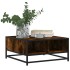 Mesa de centro madera y metal roble ahumado 60,5x60,5x30