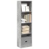 Estantería de madera de ingeniería gris hormigón 40x24x143