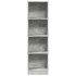 Estantería de madera de ingeniería gris hormigón 40x24x143