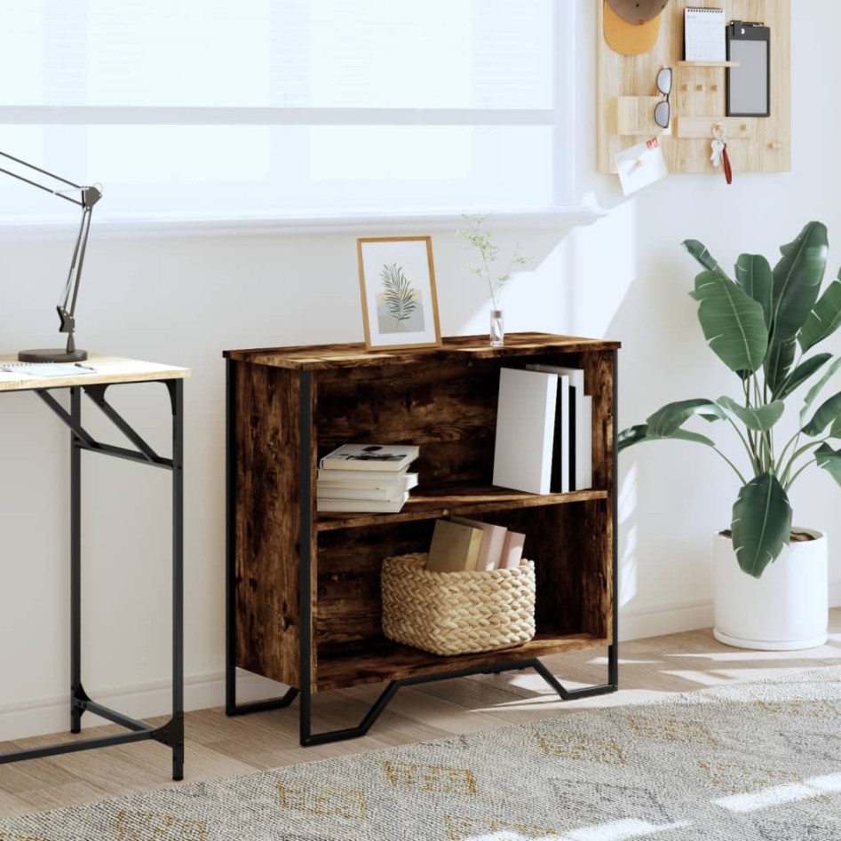 Estantería madera de ingeniería roble ahumado 80x31x74,5