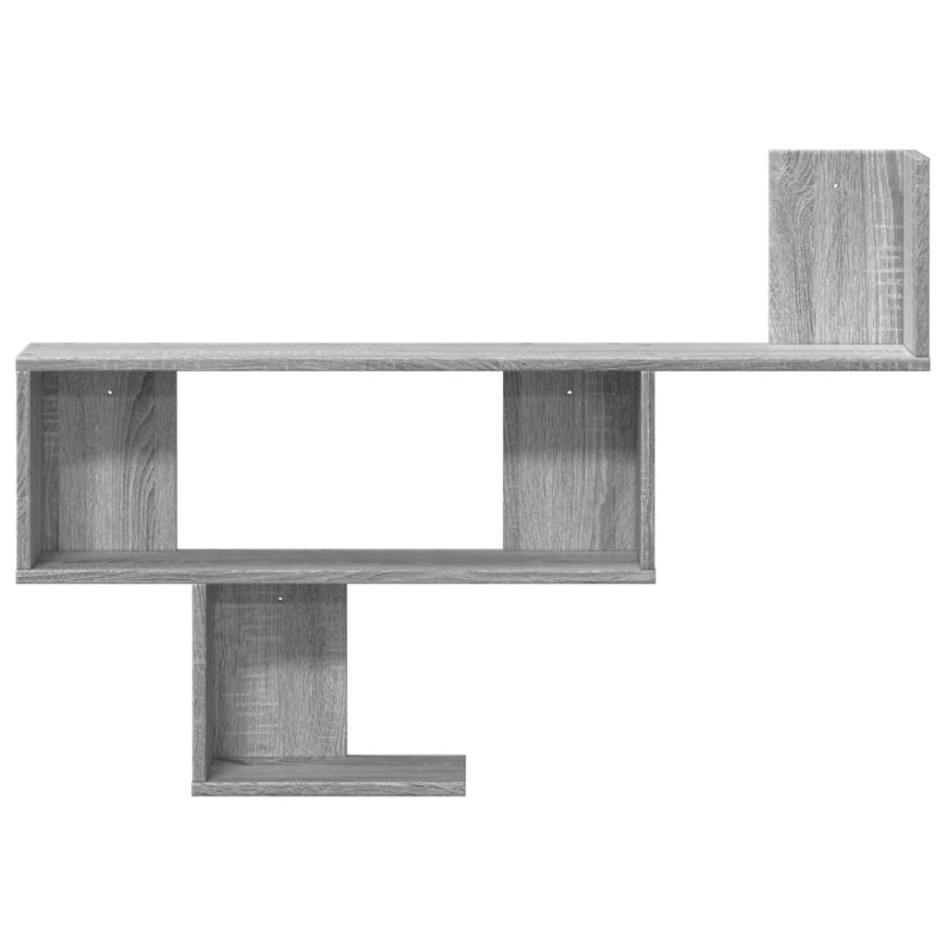 Estante de pared madera ingeniería gris Sonoma 100x15x70