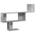 Estante de pared madera ingeniería gris hormigón 100x15x70