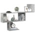 Estante de pared madera ingeniería gris hormigón 100x15x70