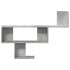 Estante de pared madera ingeniería gris hormigón 100x15x70