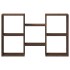 Estantería de pared madera ingeniería marrón roble 96x18x60
