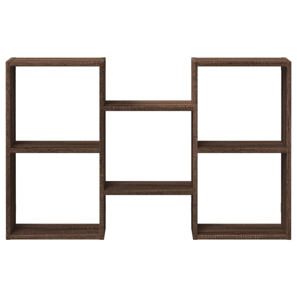 Estantería de pared madera ingeniería marrón roble 96x18x60