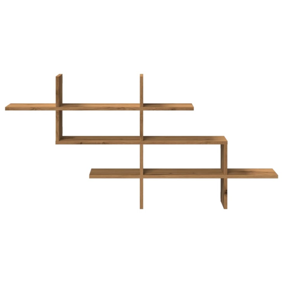 Estante pared madera ingeniería roble artisan 124,5x18x60,5