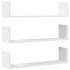 Estantes de pared 2 uds madera ingeniería blanca 80x18x18