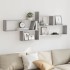Estante de pared madera ingeniería gris Sonoma 167,5x18x68