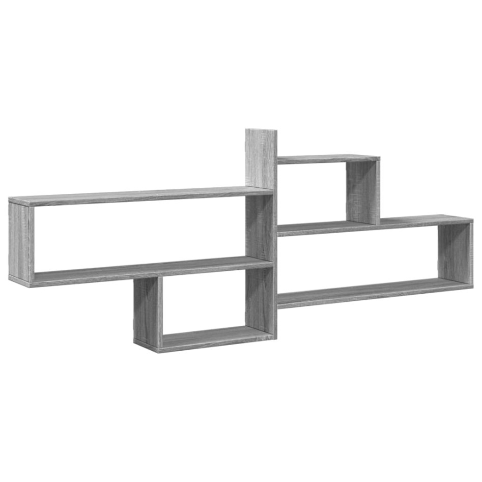 Estante de pared madera ingeniería gris Sonoma 167,5x18x68