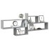 Estante de pared madera ingeniería gris Sonoma 167,5x18x68