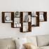 Estantería de pared madera ingeniería roble ahumado