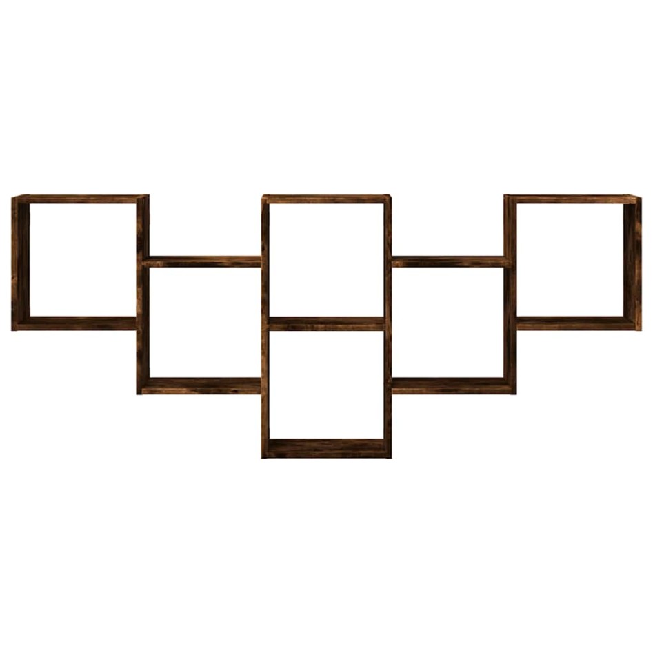 Estantería de pared madera ingeniería roble ahumado