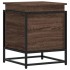 Caja de almacenaje con tapa madera marrón roble 40x40x51,5