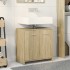 Armario lavabo baño madera ingeniería roble Sonoma 60x33x60