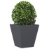 Jardinera hexagonal acero antracita 30x30x30