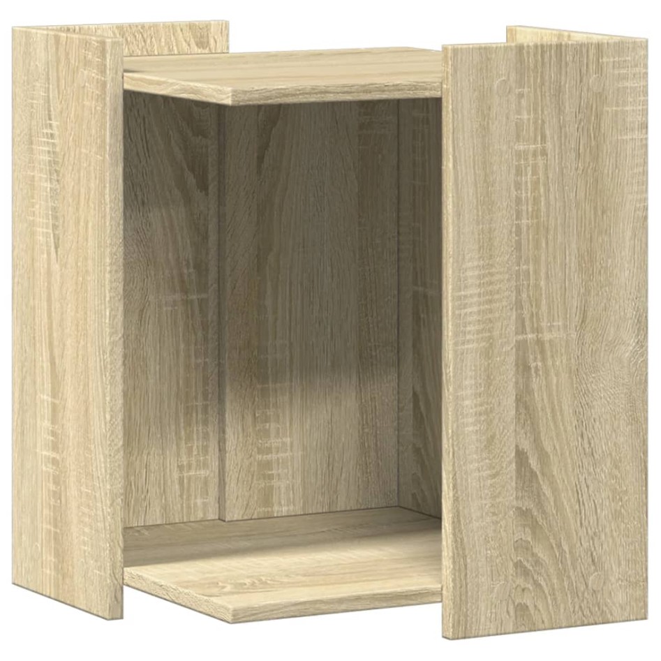 Mueble arenero para gatos madera roble Sonoma 42x42x51