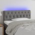 Cabecero con LED de tela gris oscuro 90x7x78/88