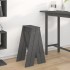 Taburetes 2 unidades madera maciza de pino gris 40x40x75