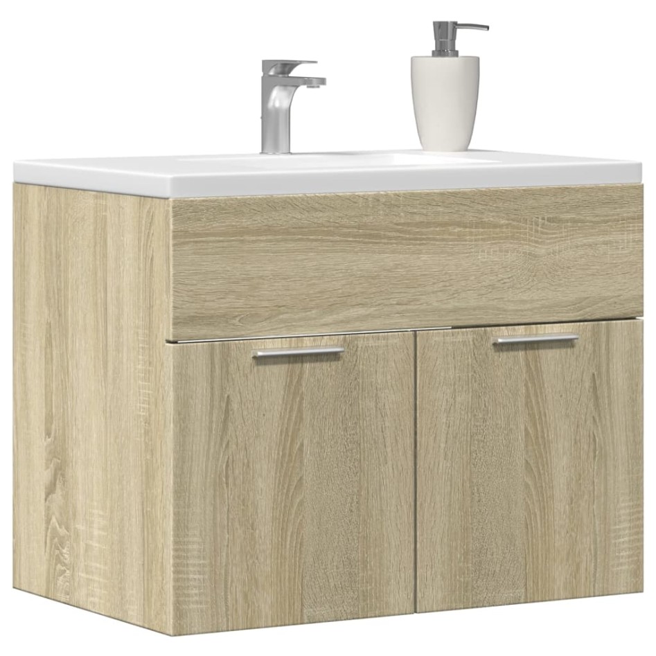 Armario para lavabo contrachapada color roble 60x38,5x46