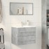 Armario para lavabo aglomerado gris hormigón 60x38,5x48