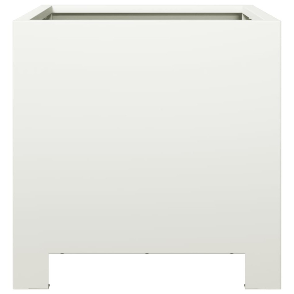 Jardinera hexagonal acero blanca 30x30x30