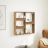 Armario de pared madera ingeniería roble artesanal 80x15x80