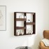 Armario de pared madera de ingeniería marrón roble 80x15x80