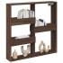 Armario de pared madera de ingeniería marrón roble 80x15x80