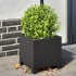 Jardinera de acero negra 30x30x30