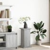 Pedestal expositor con almacenaje gris Sonoma 31x30x60 cm