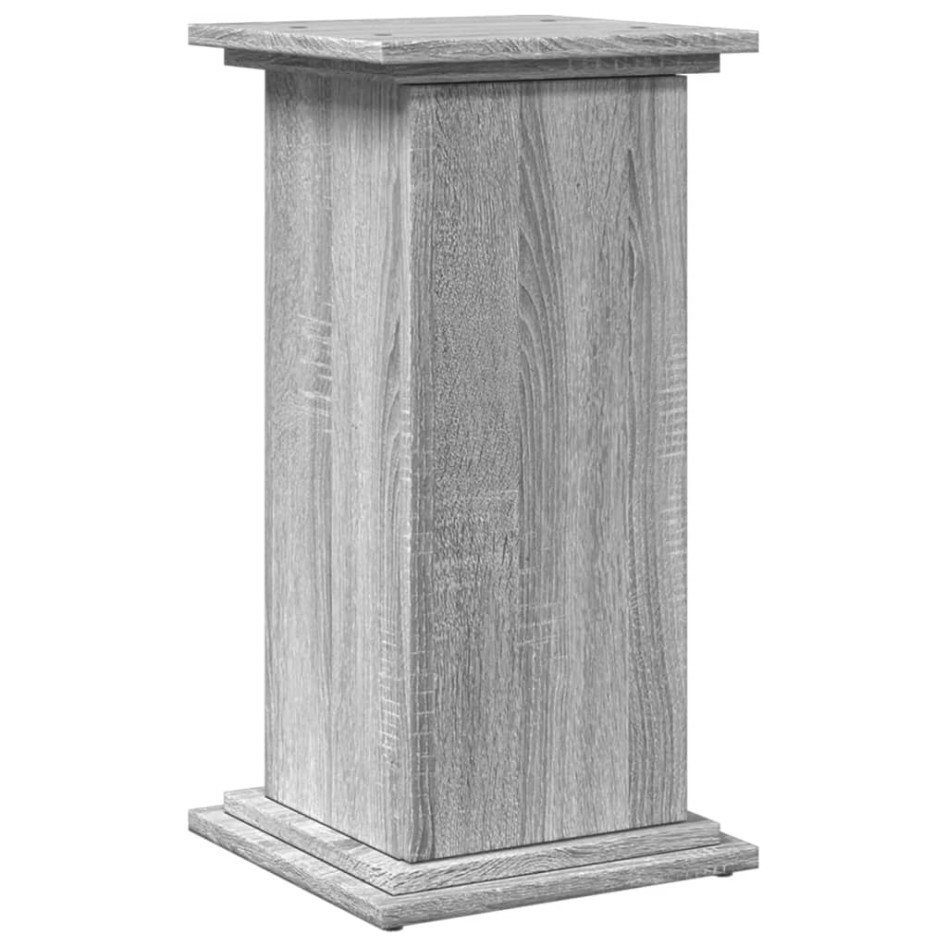Pedestal expositor con almacenaje gris Sonoma 31x30x60