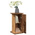 Pedestal expositor con almacenaje madera envejecida 31x30x60