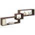 Armario de pared madera de ingeniería marrón roble 158x18x53