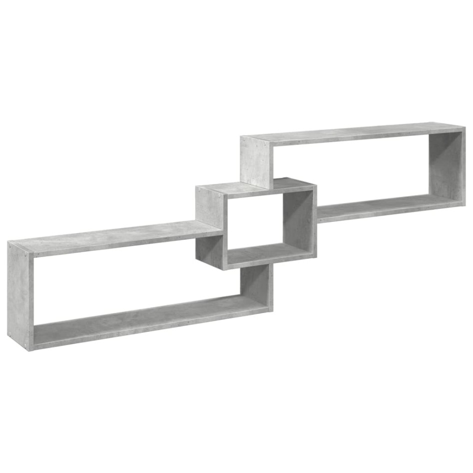 Armario de pared madera ingeniería gris hormigón 158x18x53