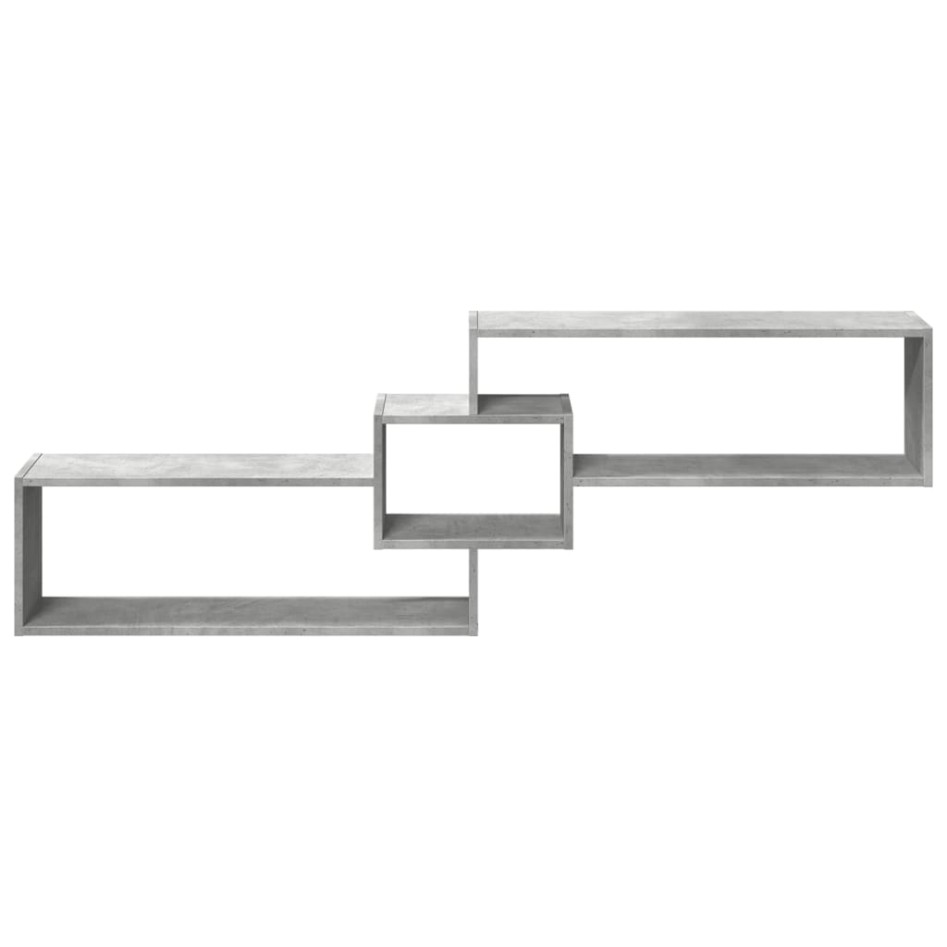 Armario de pared madera ingeniería gris hormigón 158x18x53