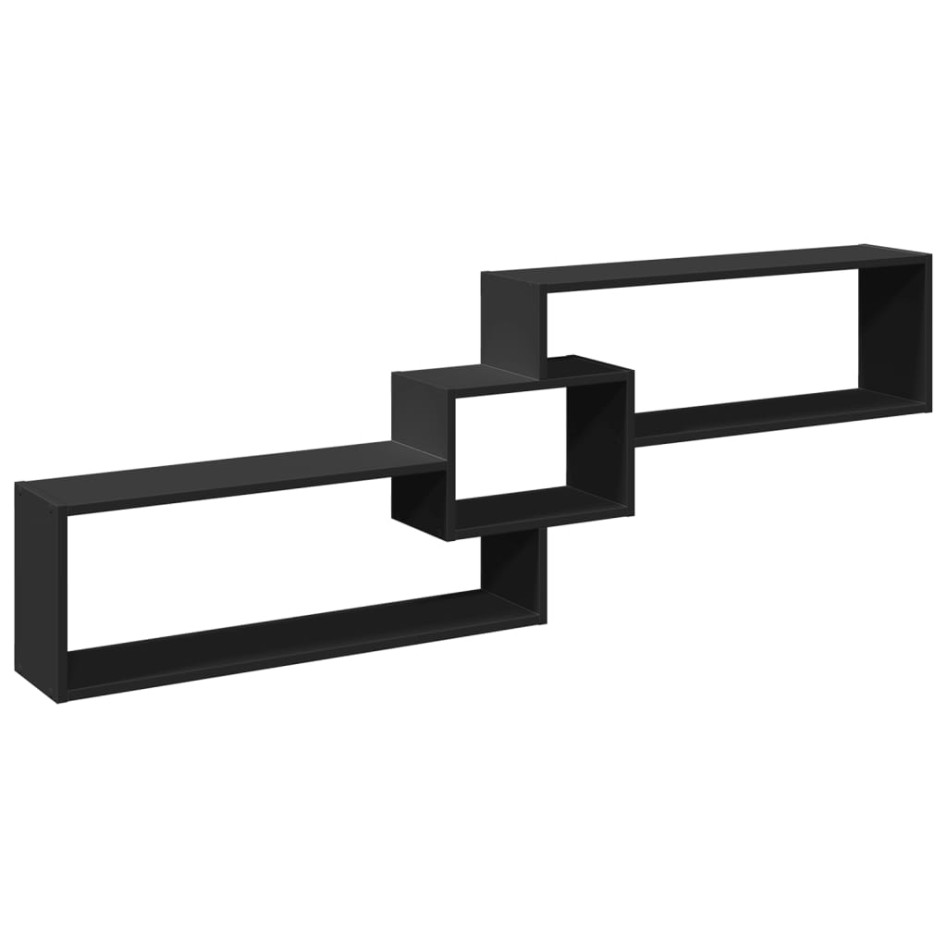 Armario de pared madera de ingeniería negro 158x18x53