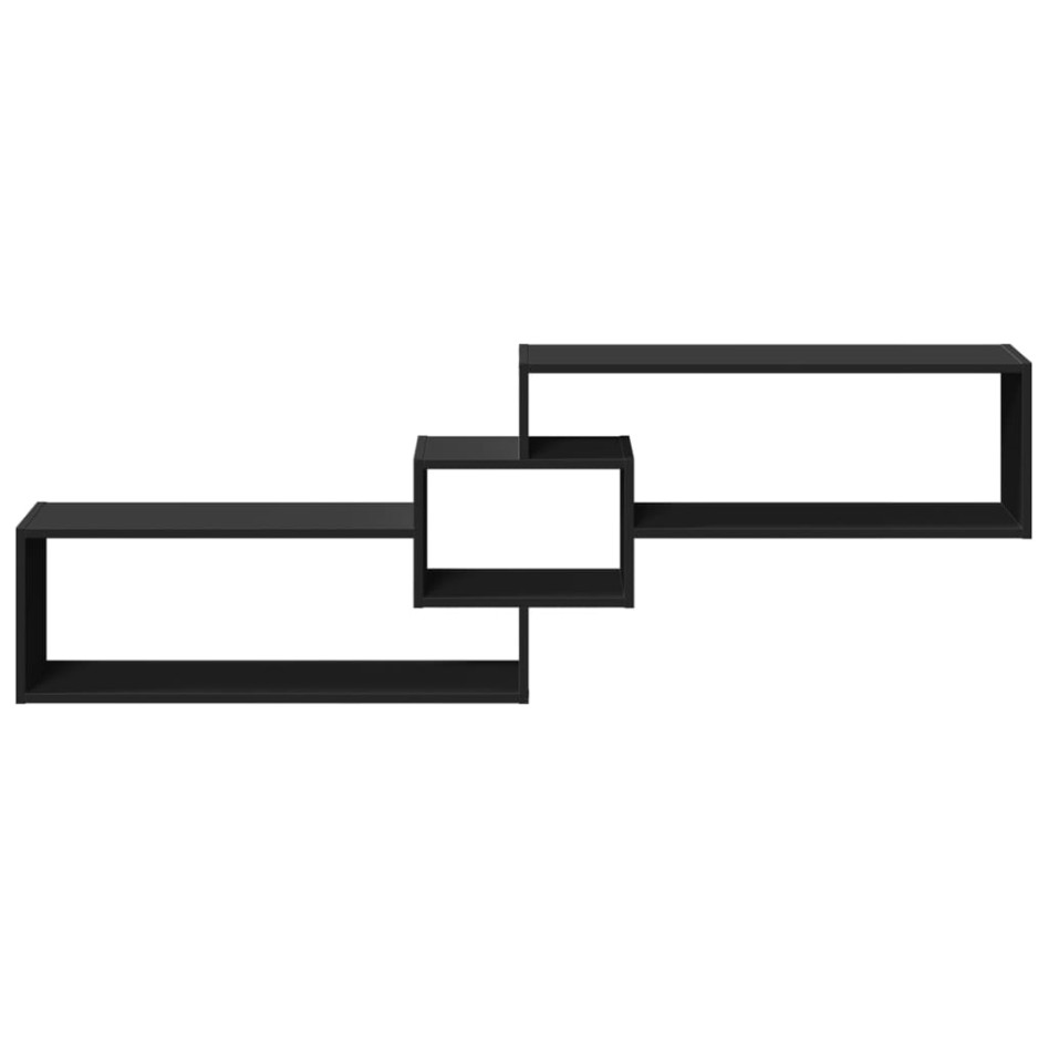 Armario de pared madera de ingeniería negro 158x18x53