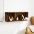 Armario de pared madera de ingeniería roble ahumado 80x20x30
