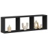 Armario de pared madera de ingeniería negro 100x16x30
