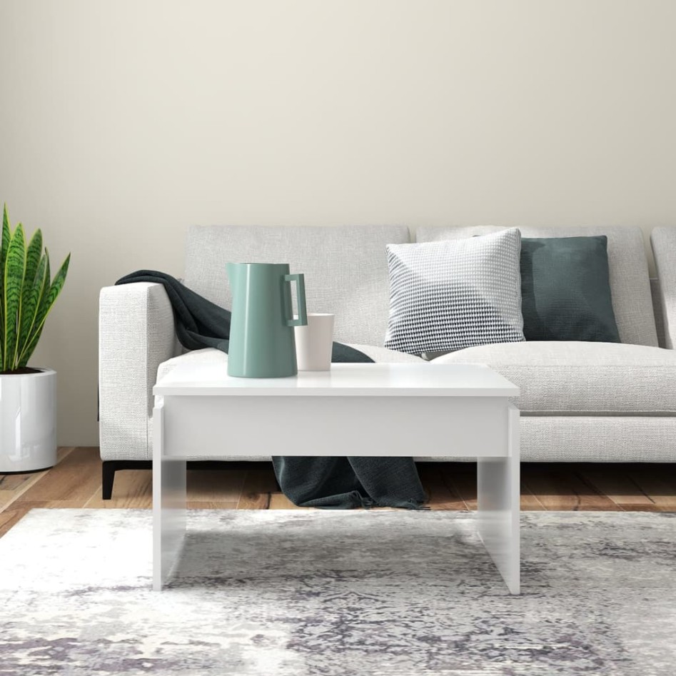 Mesa de centro madera contrachapada blanco 68x50x38