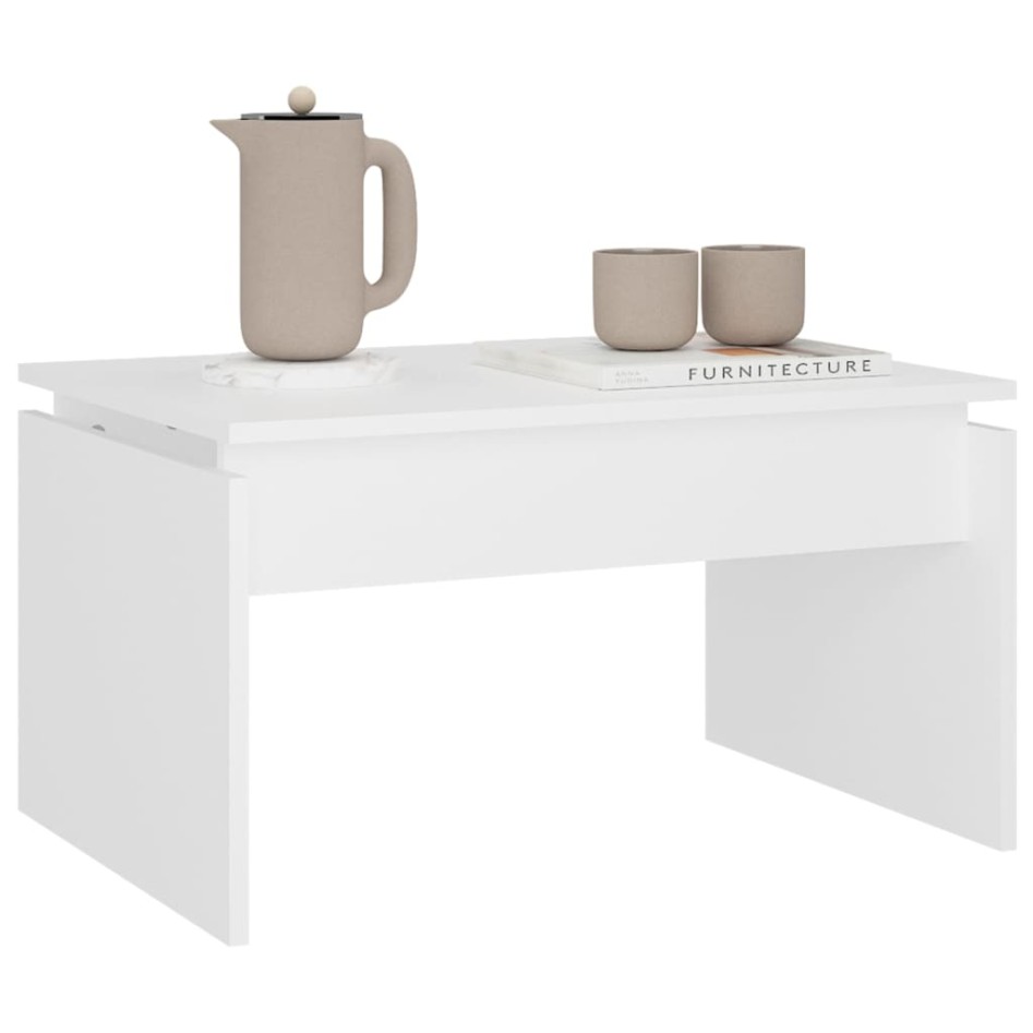 Mesa de centro madera contrachapada blanco 68x50x38