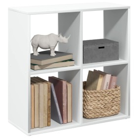 Librería divisora madera ingeniería blanca 69,5x29x69,5
