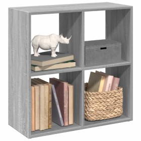 Librería divisor madera ingeniería gris Sonoma 69,5x29x69,5