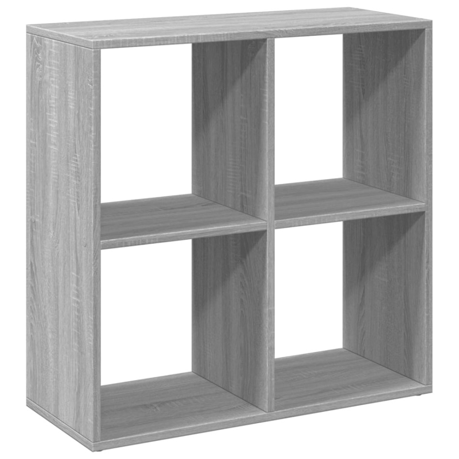 Librería divisor madera ingeniería gris Sonoma 69,5x29x69,5