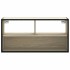 Mueble TV madera ingeniería y metal roble Sonoma 80x31x39,5
